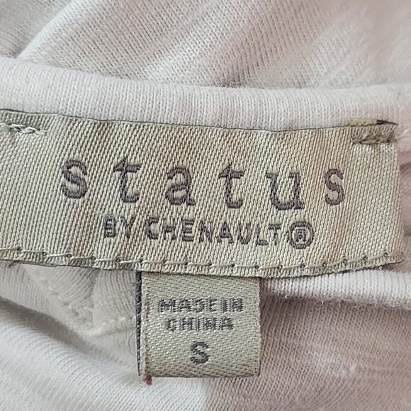 Status by Chenault White Cotton Blend Eyelet Puff Sleeve V-Neck Top - Picture 5 of 6